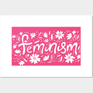 Feminism Floral Quote - Girly Inspiration Quotes Posters and Art